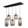 HÄNGELEUCHTE Velo 5-flammig Klar Ø 18/20/25cm - Klar/Schwarz, Glas (25/25/27cm) - s.luce