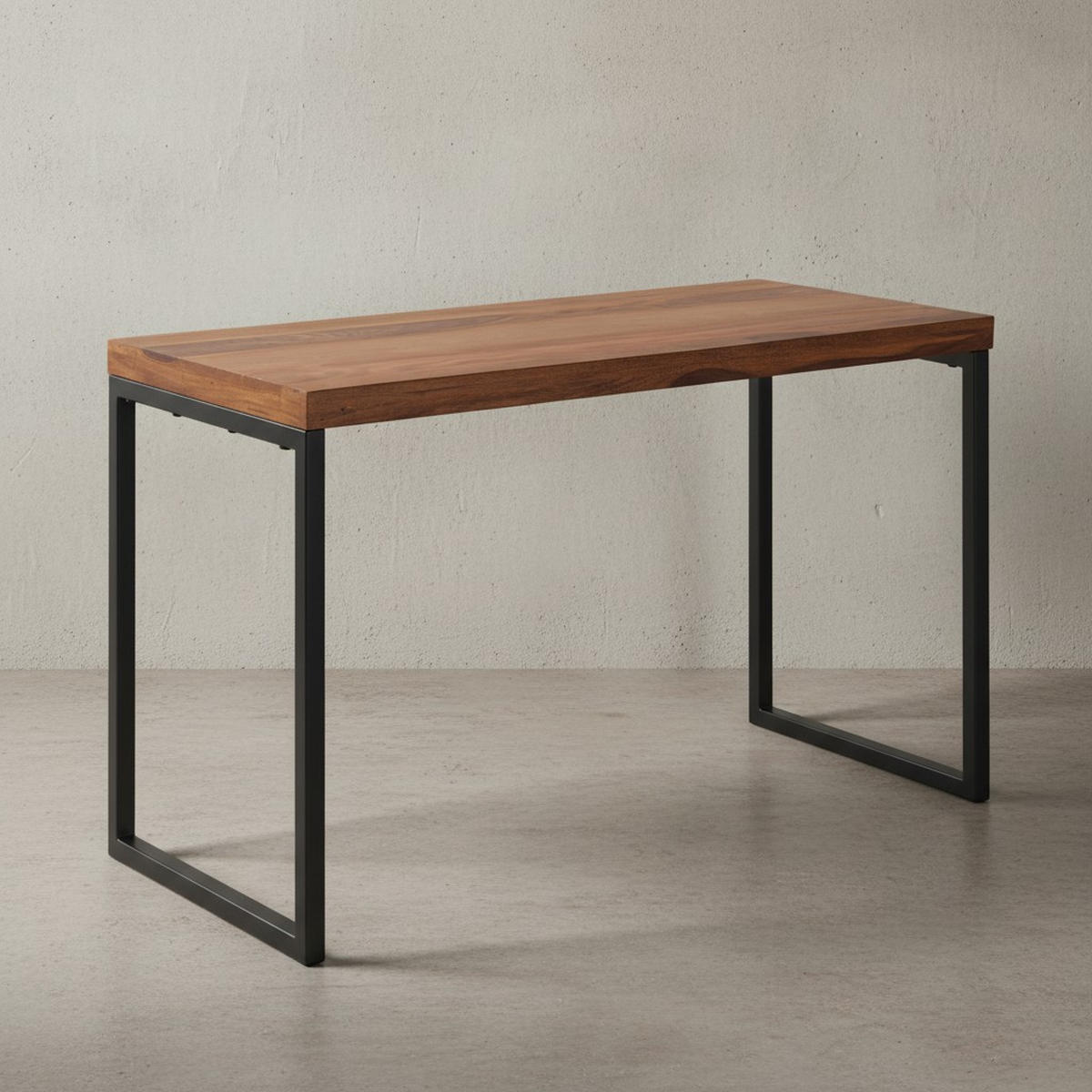 SCHREIBTISCH – Massivholz/Metall, Industrial-Stil, handgefertigt - Schwarz/Braun, Holz/Metall (59/117/77cm) - KADIMA DESIGN
