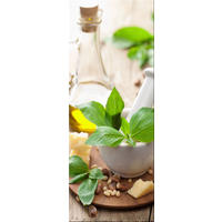 GLASBILD 30x80 cm Küche Kräuter grün - Gelb, Glas (30/80cm) - artissimo