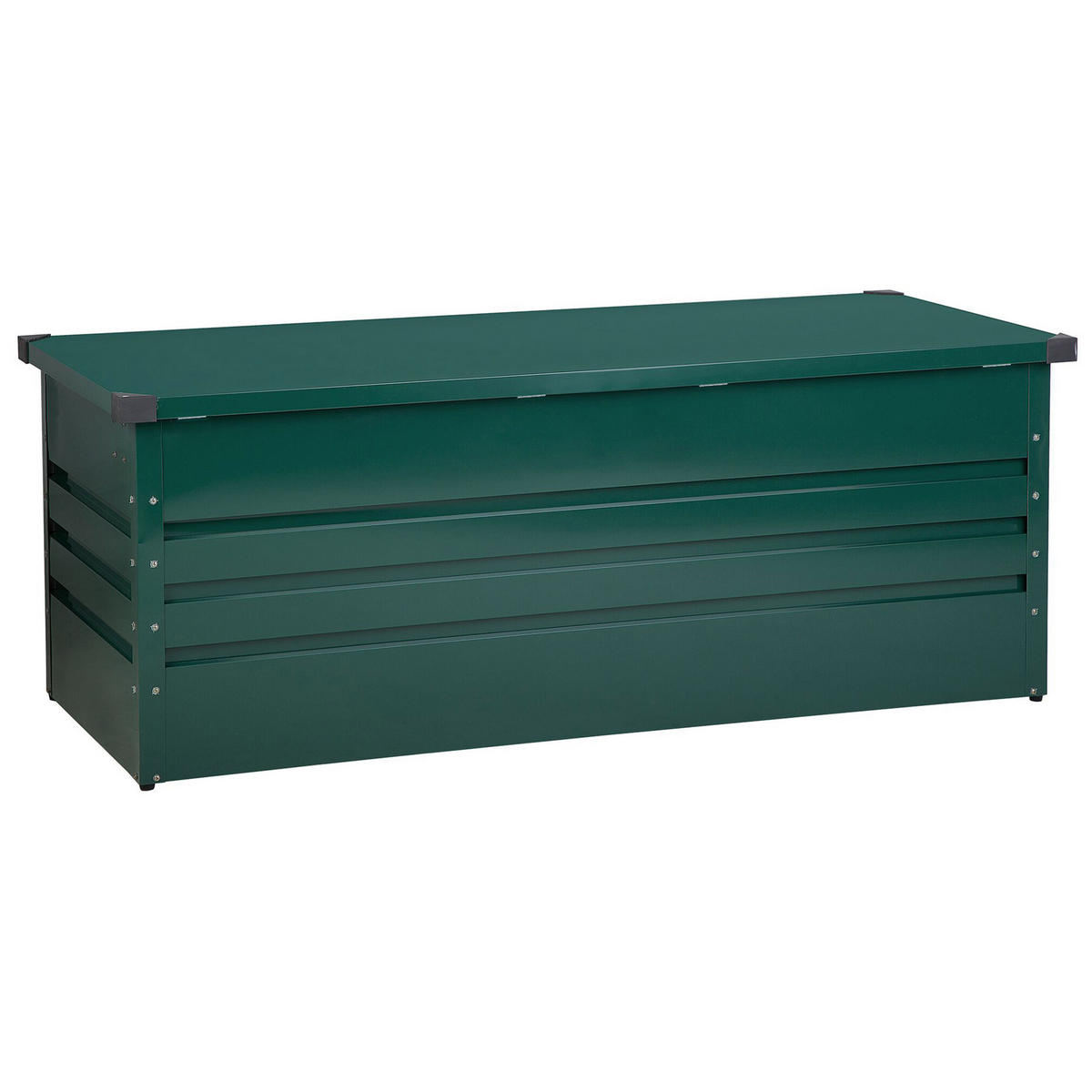 AUFLAGENBOX Stahl dunkelgrün 165/70 cm Cebrosa - Grün, Metall (165/67/70cm) - Beliani