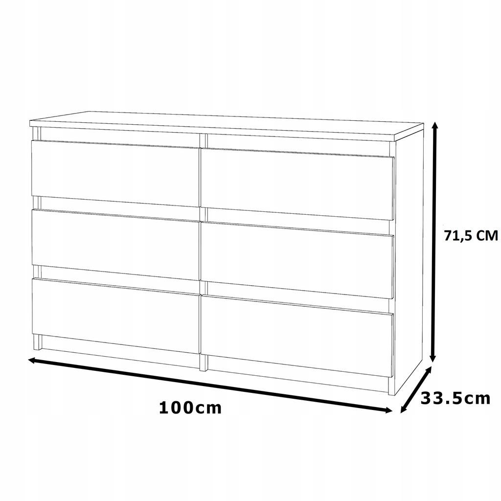 KOMMODE mit Schubladen – Sonoma-Eiche/Mattweiß - Weiß/Sonoma Eiche, Holz (100/71.5/33.5cm) - Stiv Meble