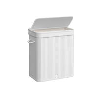 WÄSCHEKORB NOUAKCHOTT - Weiß, Naturmaterialen (34.5/61/54.5cm) - Hansiro