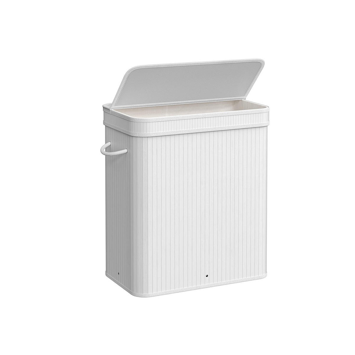 WÄSCHEKORB NOUAKCHOTT - Weiß, Naturmaterialen (34.5/61/54.5cm) - Hansiro