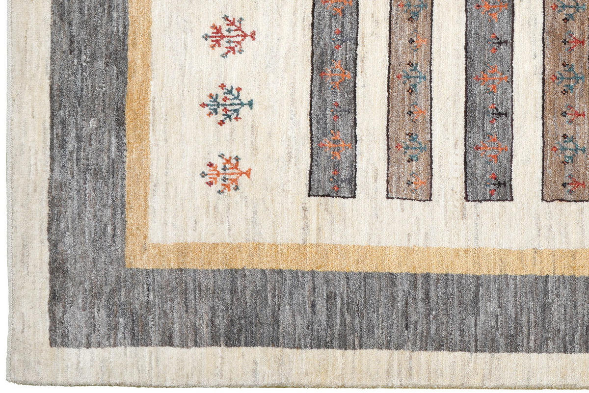 TEPPICH Gabbeh Sonnat Beige 203/152 cm Schurwolle - Beige, Textil (152/203cm) - Looma