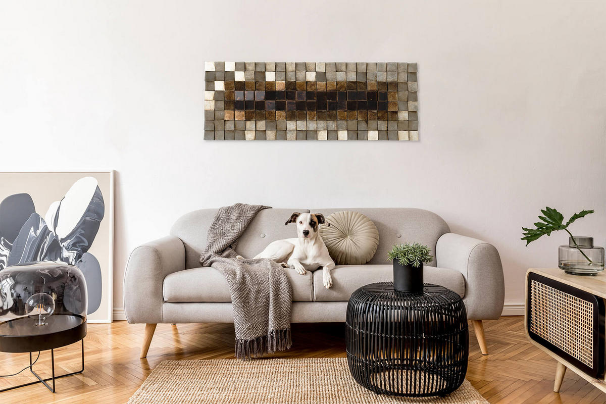 WANDBILD Braun 127/55 cm - Braun, Holz/Kunststoff (8.05/55cm) - KUNSTLOFT