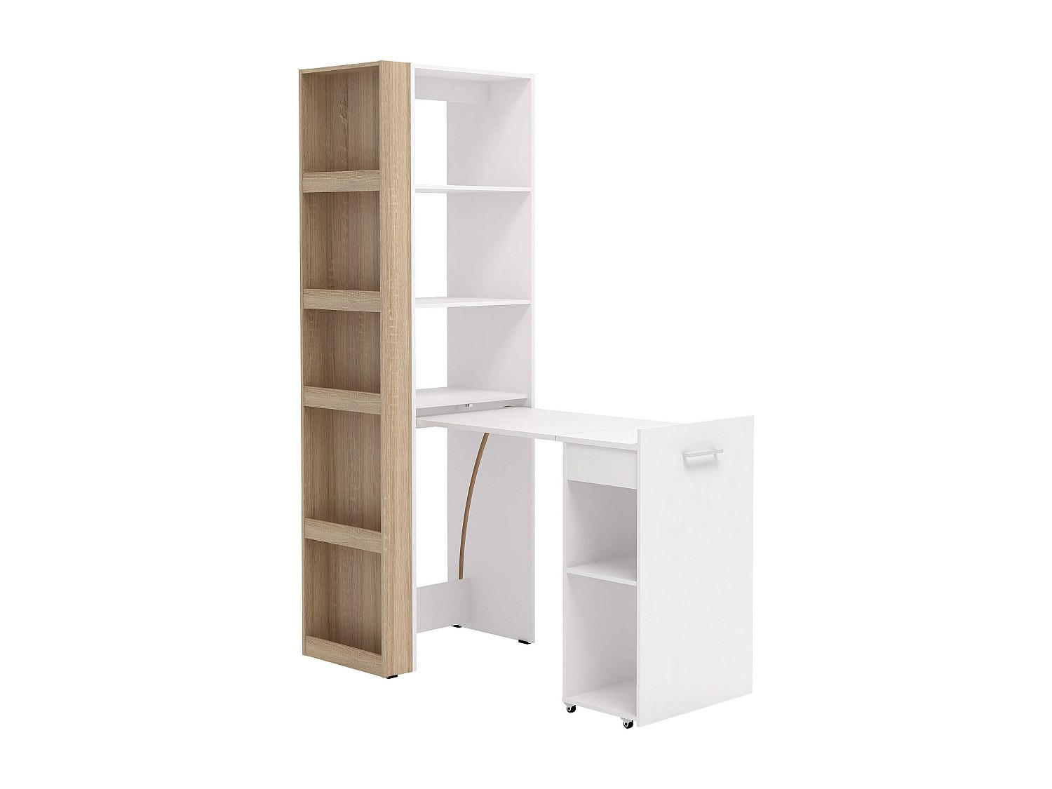 Vente-Unique Schreibtisch Weiß 39.6x180x61.8 cm