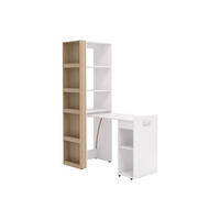 SCHREIBTISCH - 61.8 cm x 39.6 cm, 127.8 cm - Holz, Platte - Naturfarben Hell, Weiß TUPELIO - Naturfarben/Weiß, Holz (39.6/61.8/180cm) - Vente-Unique