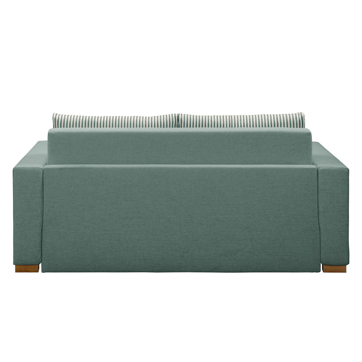 SCHLAFSOFA - Webstoff - Braun/Mintgrün, Birkenholz/Textil (190/90/90cm) - home24