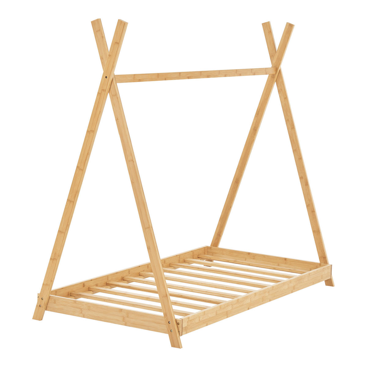 KINDERBETT Vimpeli - Naturfarben, Holz (90/200cm) - [en.casa]