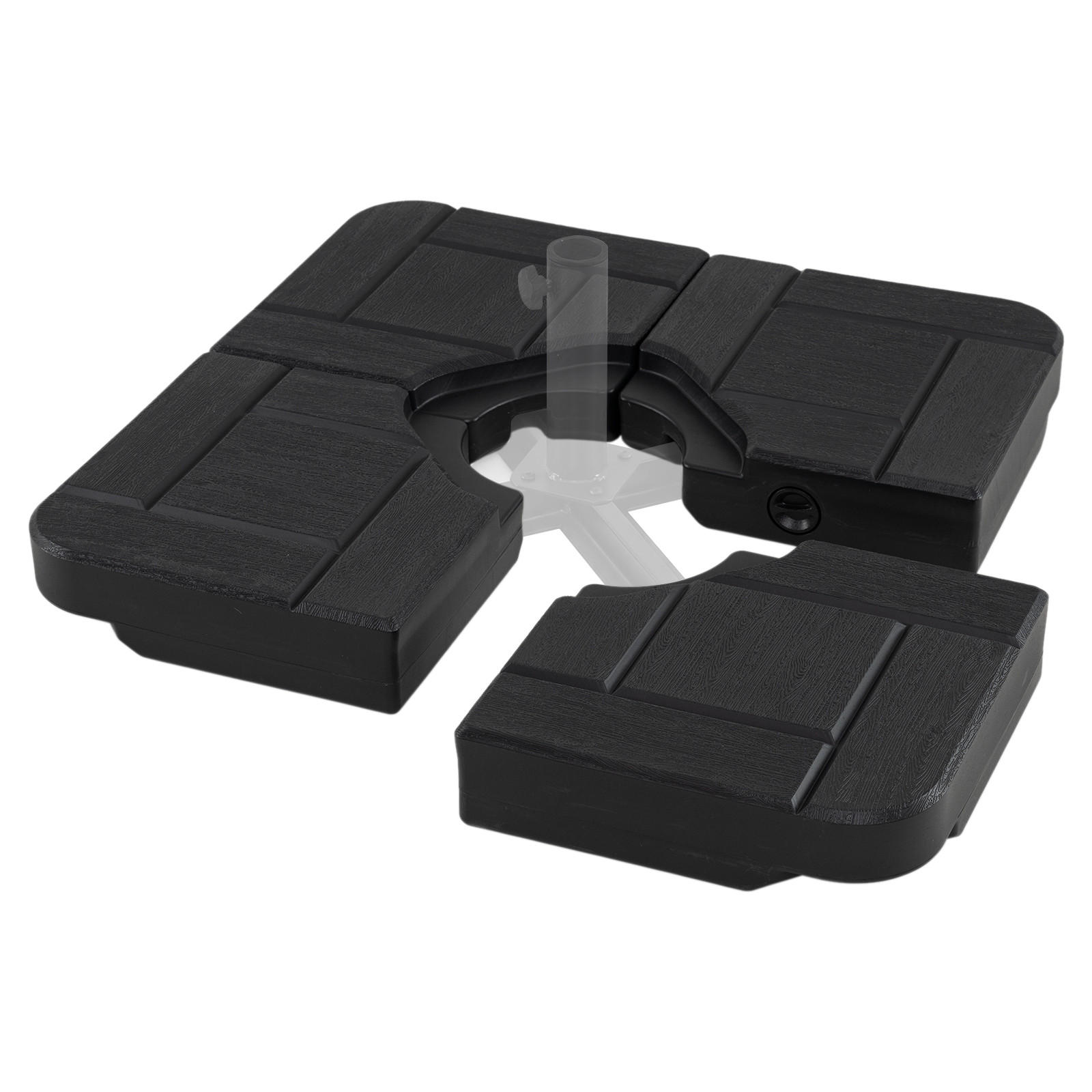 PARASOLLFOT 48L svart - Svart, Plast (80/80cm) - COSTWAY