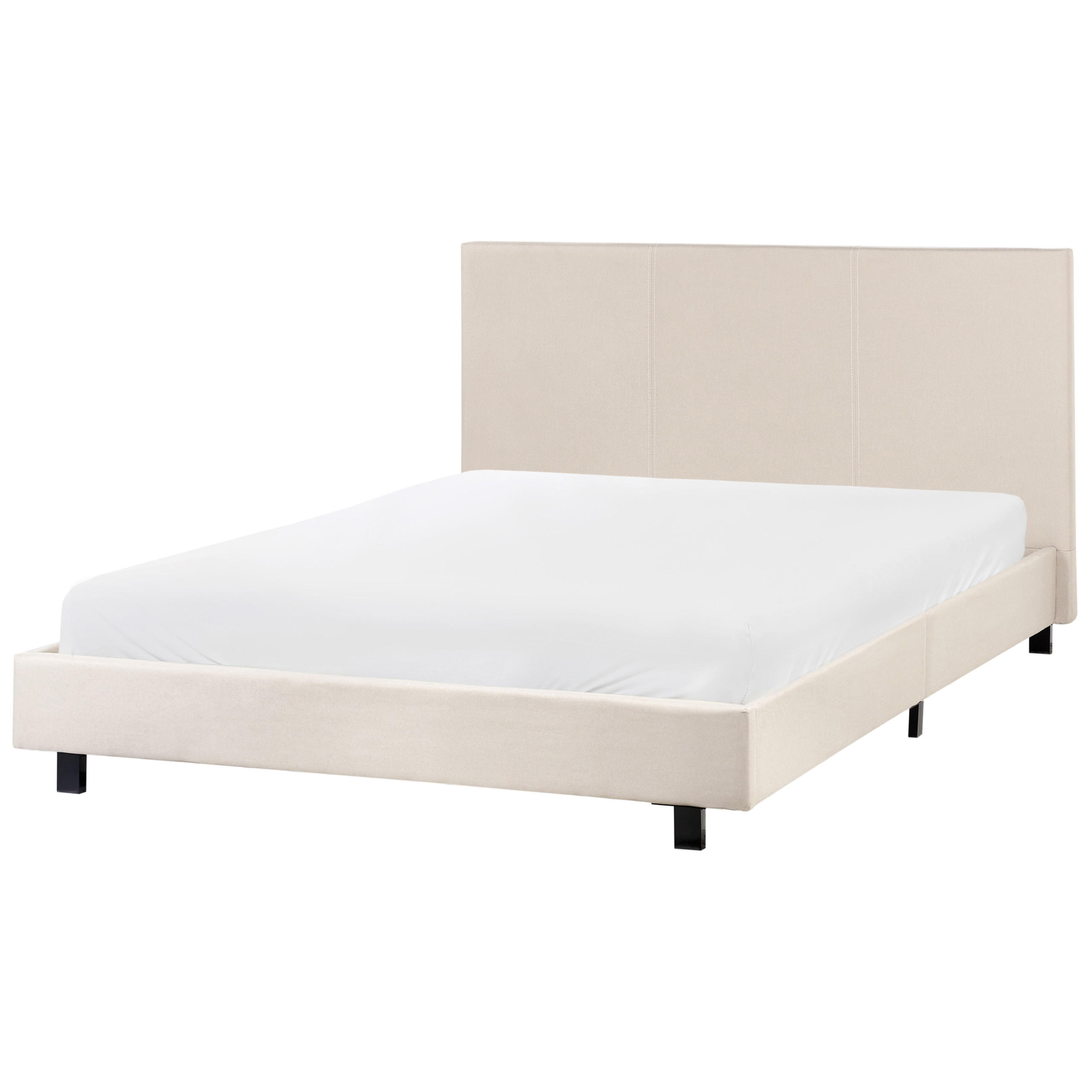 POLSTERBETT mit Lattenrost 140x200 cm Beige Albi - Beige, Textil (140/200cm) - Beliani