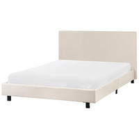 POLSTERBETT mit Lattenrost 140x200 cm Beige Albi - Beige, Textil (140/200cm) - Beliani