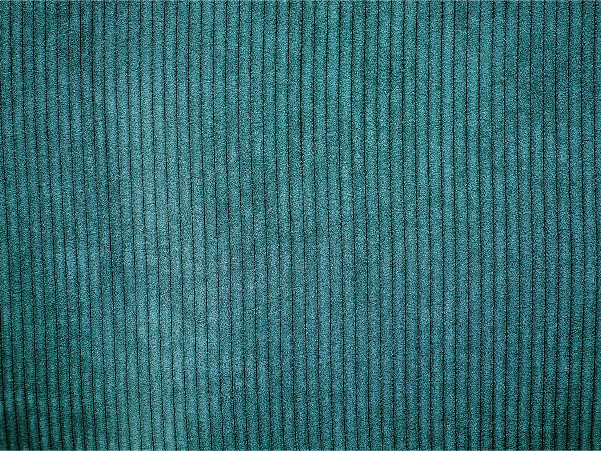 DEKOKISSEN CORD 2er-Set Blaugrün 43/43 cm Zinnia - Türkis, Textil (43/43cm) - Beliani