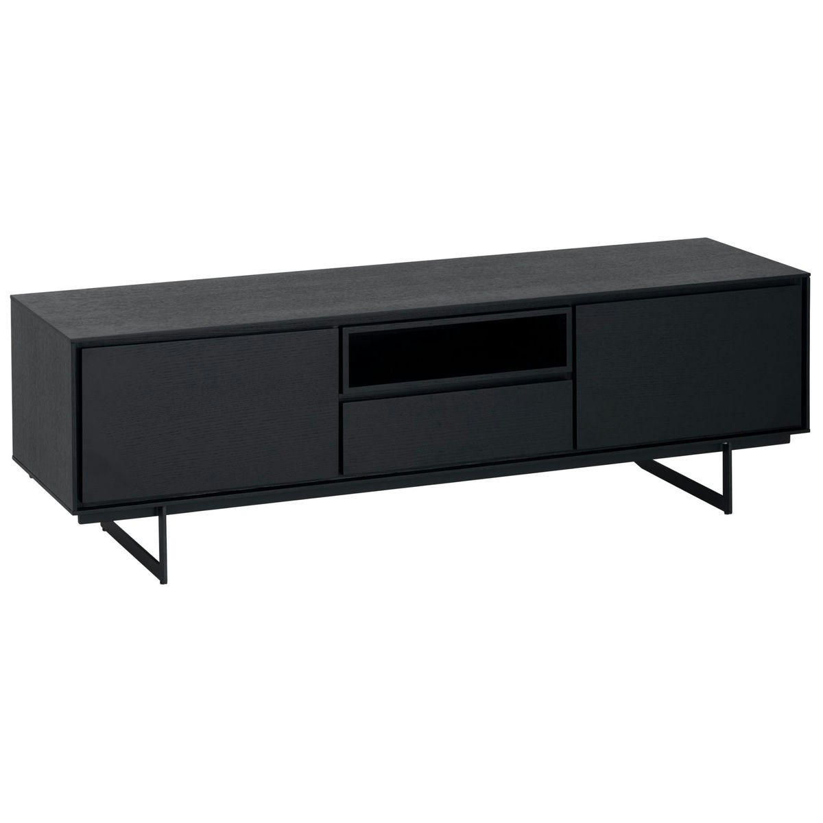 TV-ELEMENT Schwarz - Schwarz, Holz/Metall (160/50/45cm) - Furnhouse