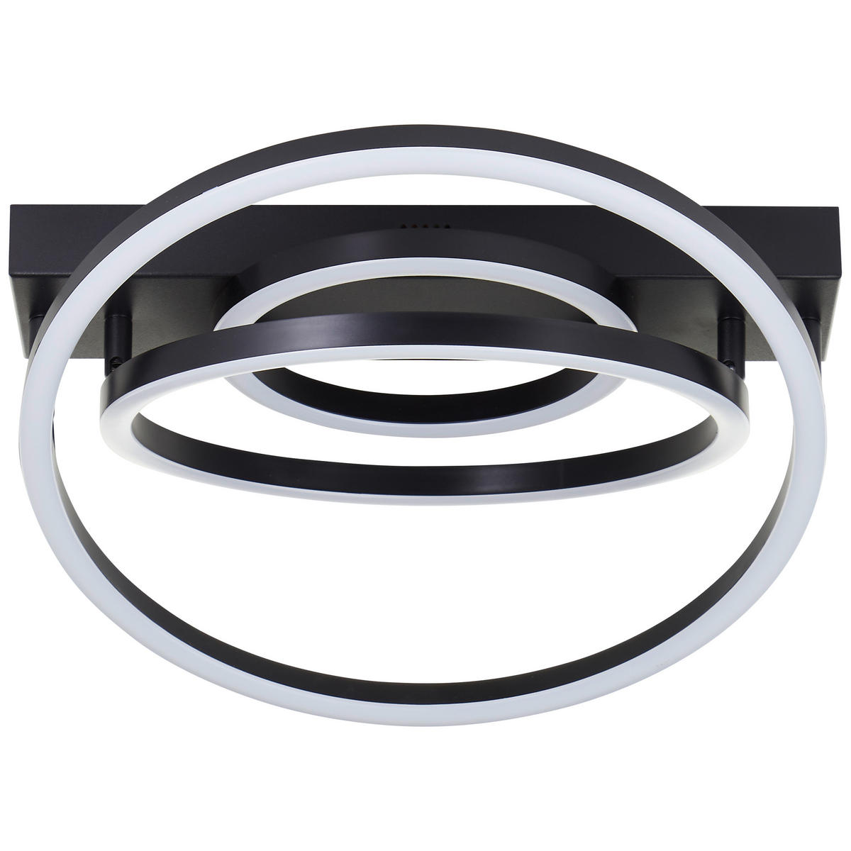 LED DECKENLEUCHTE Pedley Schwarz 38/37/11,5 cm - Schwarz, Kunststoff (38/37/11.5cm) - Brilliant