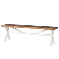 SITZBANK - Kiefer massiv - Weiß, Holz (160/47/35cm) - home24