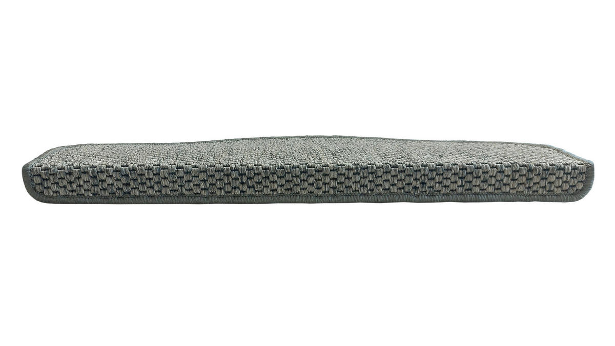 STUFENMATTE Set. 15 Stück "Florenz" Sisal Optik Flachgewebe Grau 24 x 65 cm - Grau, Textil (24/65/4cm) - oKu-Tex