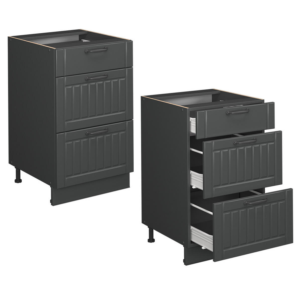 SPODNÍ SKŘÍŇKA KUCHYŇSKÉ LINKY Fame-Line Tmavě šedá - tmavě šedá/antracitová, kompozitní dřevo (50/82/51.6cm) - Vicco