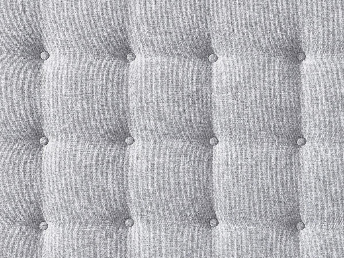 POLSTER-BETTKOPFTEIL - 140 cm - Stoff - Hellgrau - FRANCESCO - Hellgrau, Textil (144/125/9.5cm) - Vente-Unique