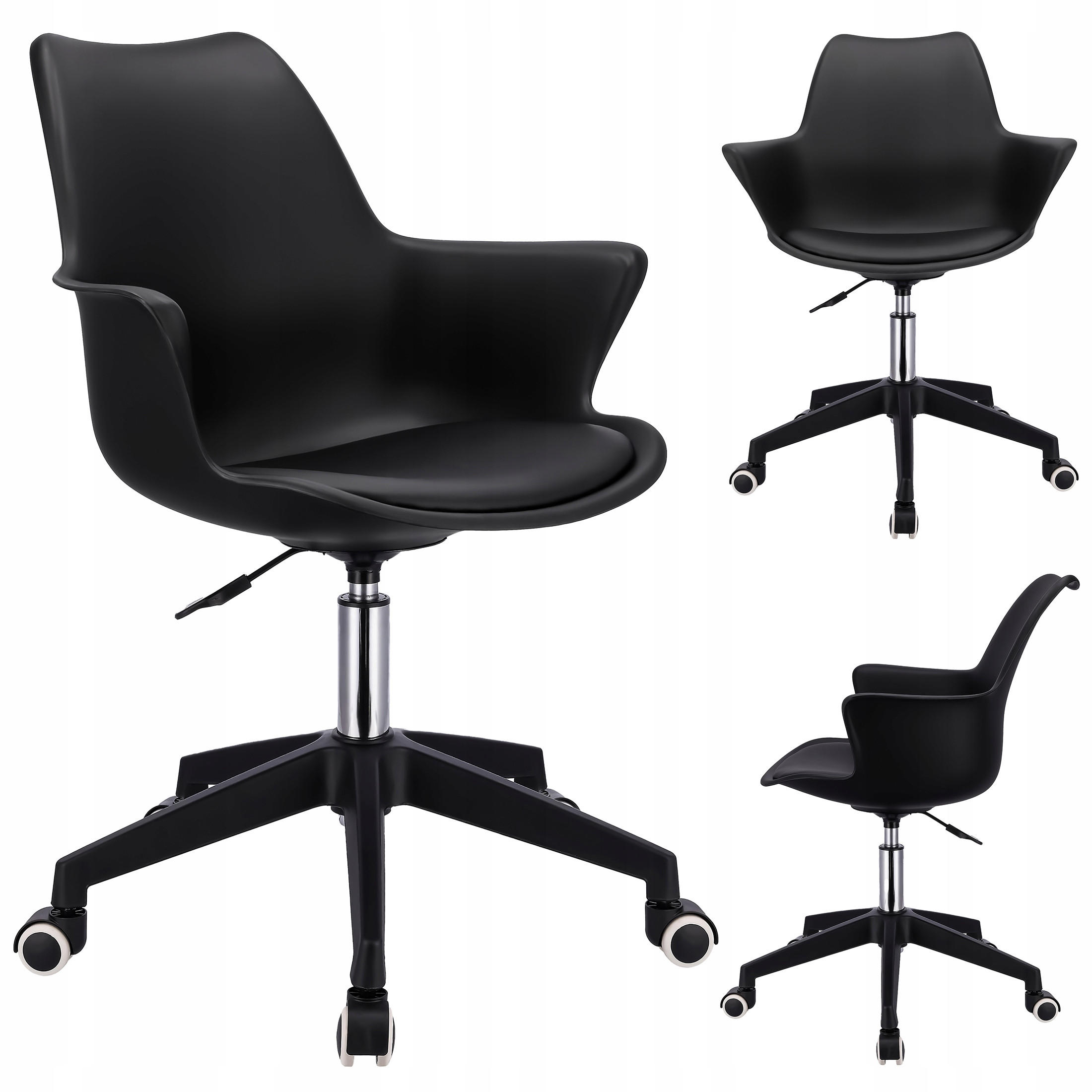 DREHSTUHL Inez - schwarz - Schwarz, Kunststoff (63/95/60cm) - JuMi