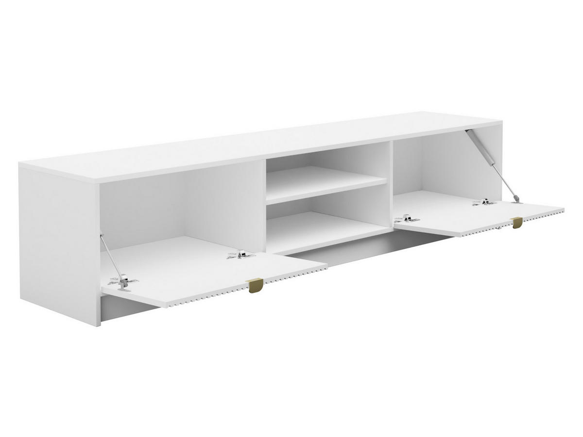 TV-ELEMENT Tireno - Goldfarben/Weiß, Holzwerkstoff/Metall (180/40/40cm) - MIRJAN24