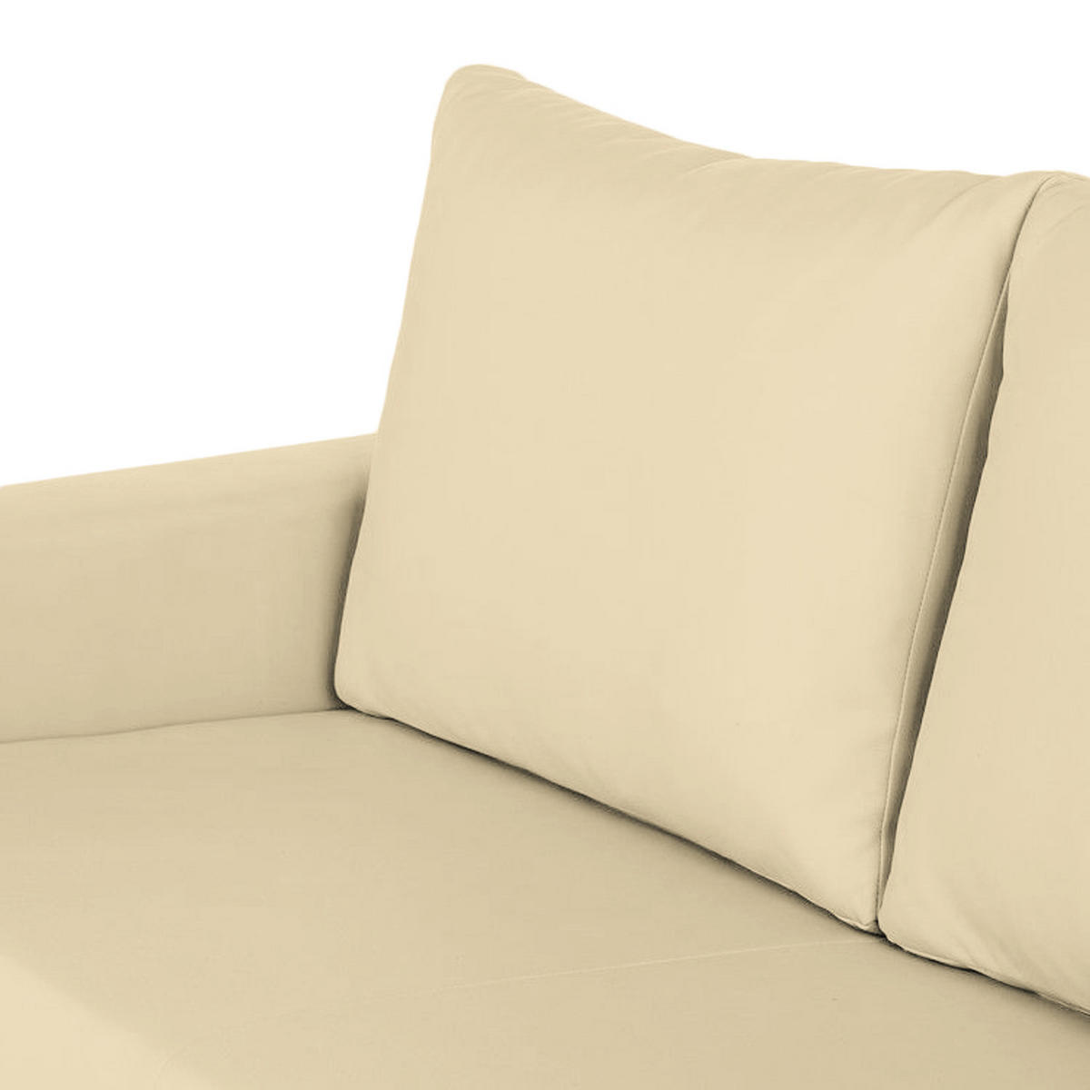 SCHLAFSOFA - Beige/Silberfarben, Kunststoff (153/90/90cm) - home24