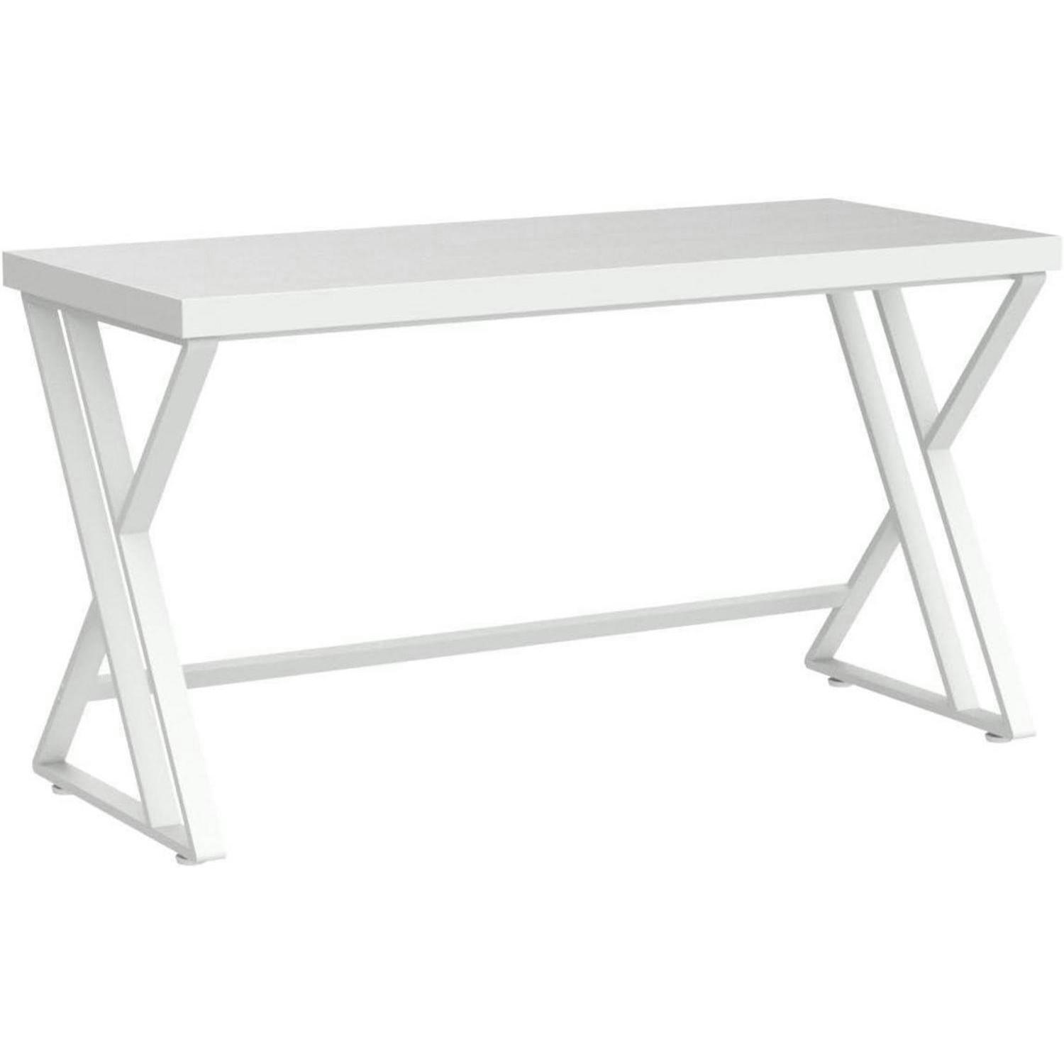 SCHREIBTISCH 140 x 60 x 75.5 cm Weiß - Weiß, Metall (60/140/75.5cm)
