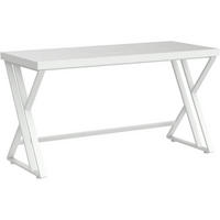 SCHREIBTISCH 140 x 60 x 75.5 cm Weiß - Weiß, Metall (60/140/75.5cm)