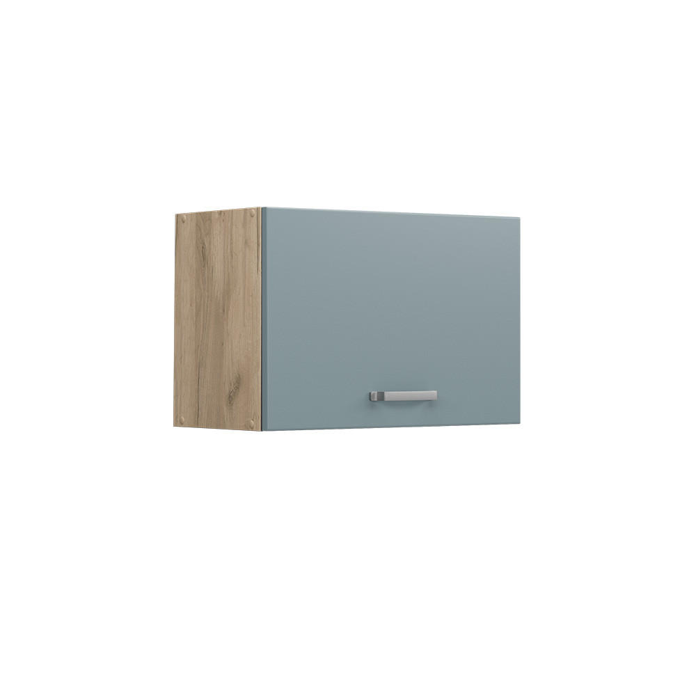HÄNGESCHRANK R-Line Blau-Grau 60 cm Flach - Honigeiche/Eiche Wotan, Holzwerkstoff (60/40/31cm) - Vicco