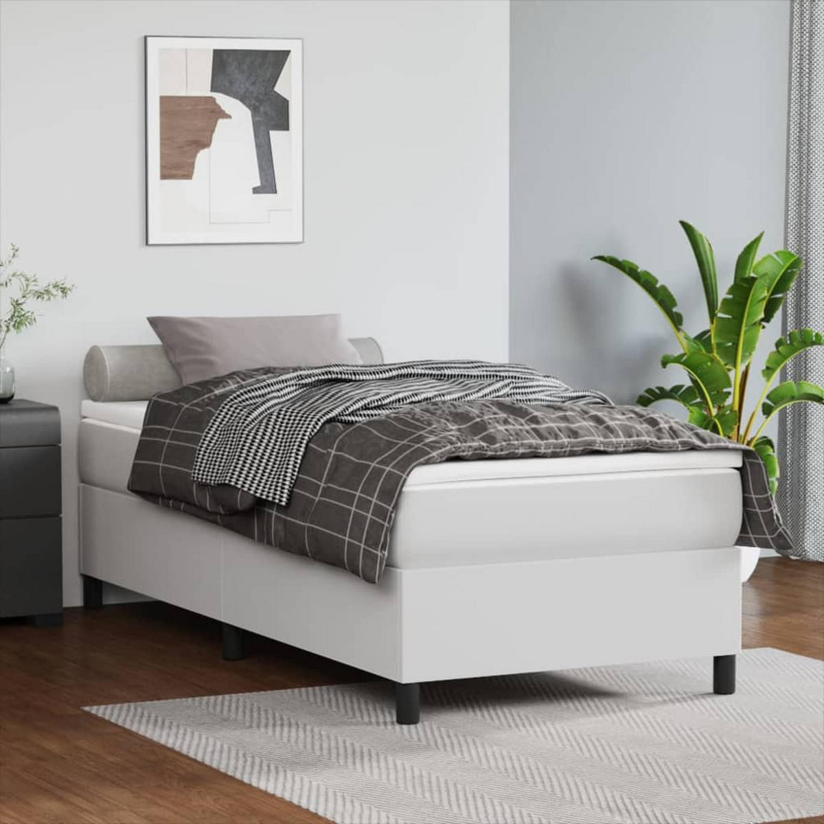 POLSTERBETT Rabel 90/203 cm - Weiß, Holzwerkstoff (90/200cm) - Nettlife