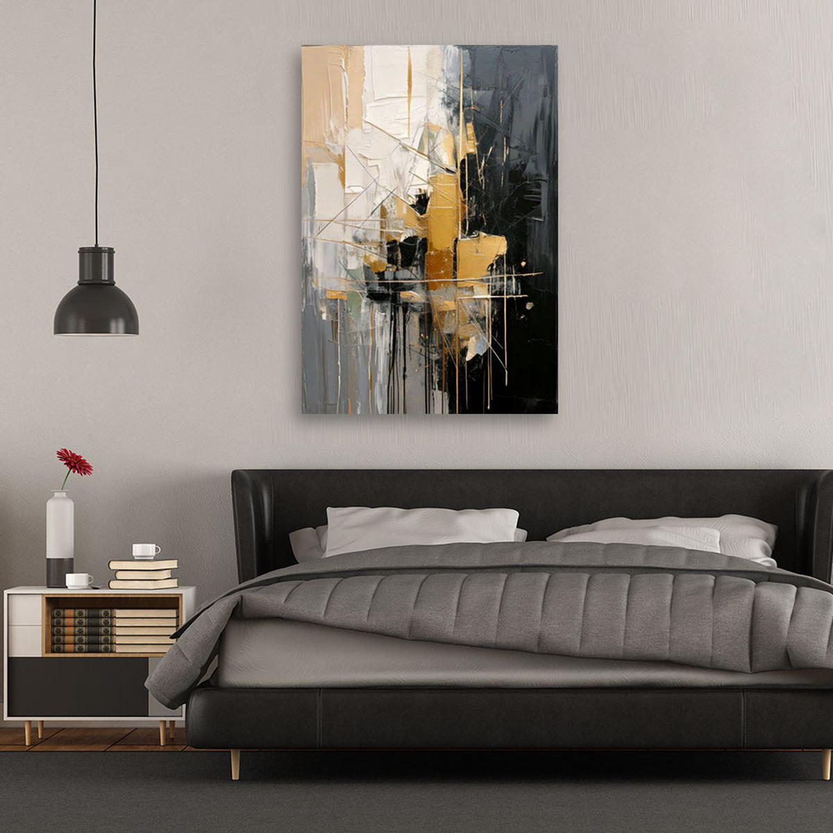 LEINWANDBILD Abstraktion 80x120cm - Multicolor, Textil (80/120cm) - Feeby