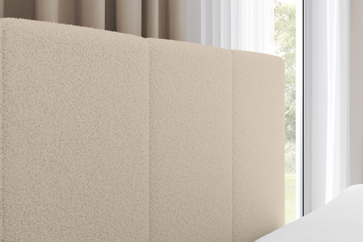 EINZELBETT Jugendbett mit Bettkasten Links, ohne Matratze - LOVY 90x200 Dunkelbeige - Mokka, Holzwerkstoff/Textil (90/200cm) - ALTDECOR