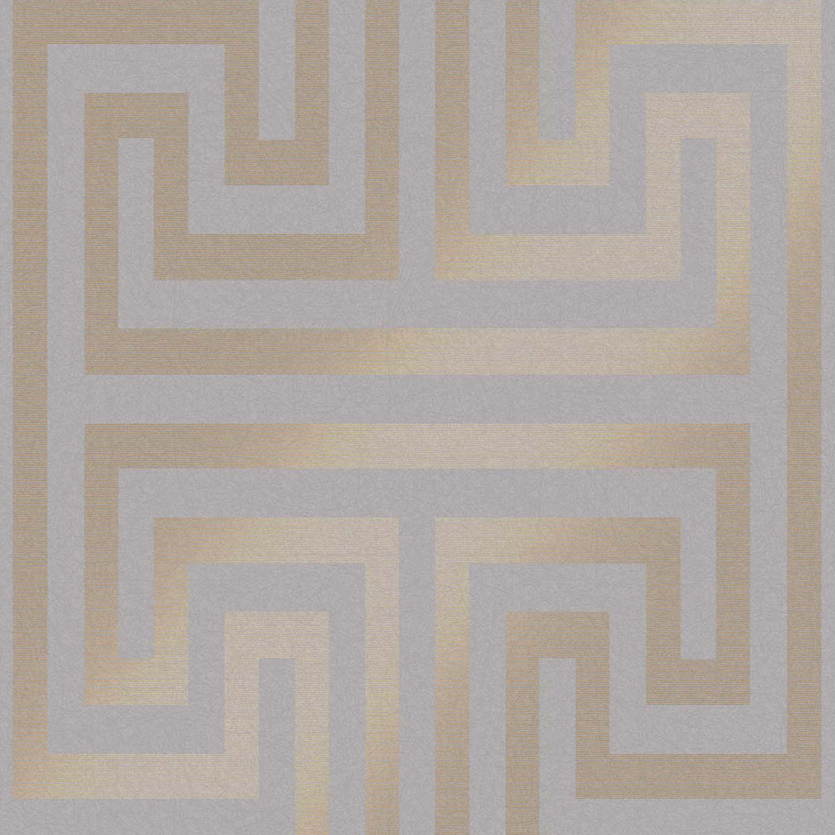 VLIESTAPETE Griechisches Schlüssel Roségold-Grau - Grau, Papier/Kunststoff (52/1000cm) - next