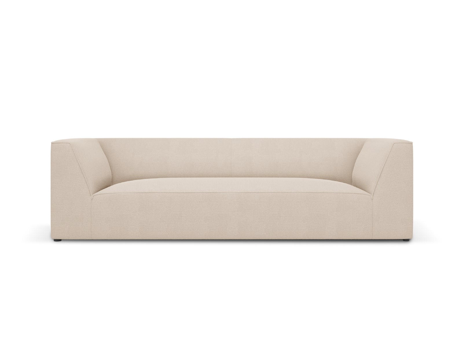 SOFA Ruby aus strukturiertem Stoff beige 3 Sitzplätze - Creme, Textil (93/69/232cm) - Micadoni