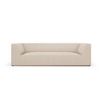 SOFA Ruby aus strukturiertem Stoff beige 3 Sitzplätze - Creme, Textil (93/69/232cm) - Micadoni