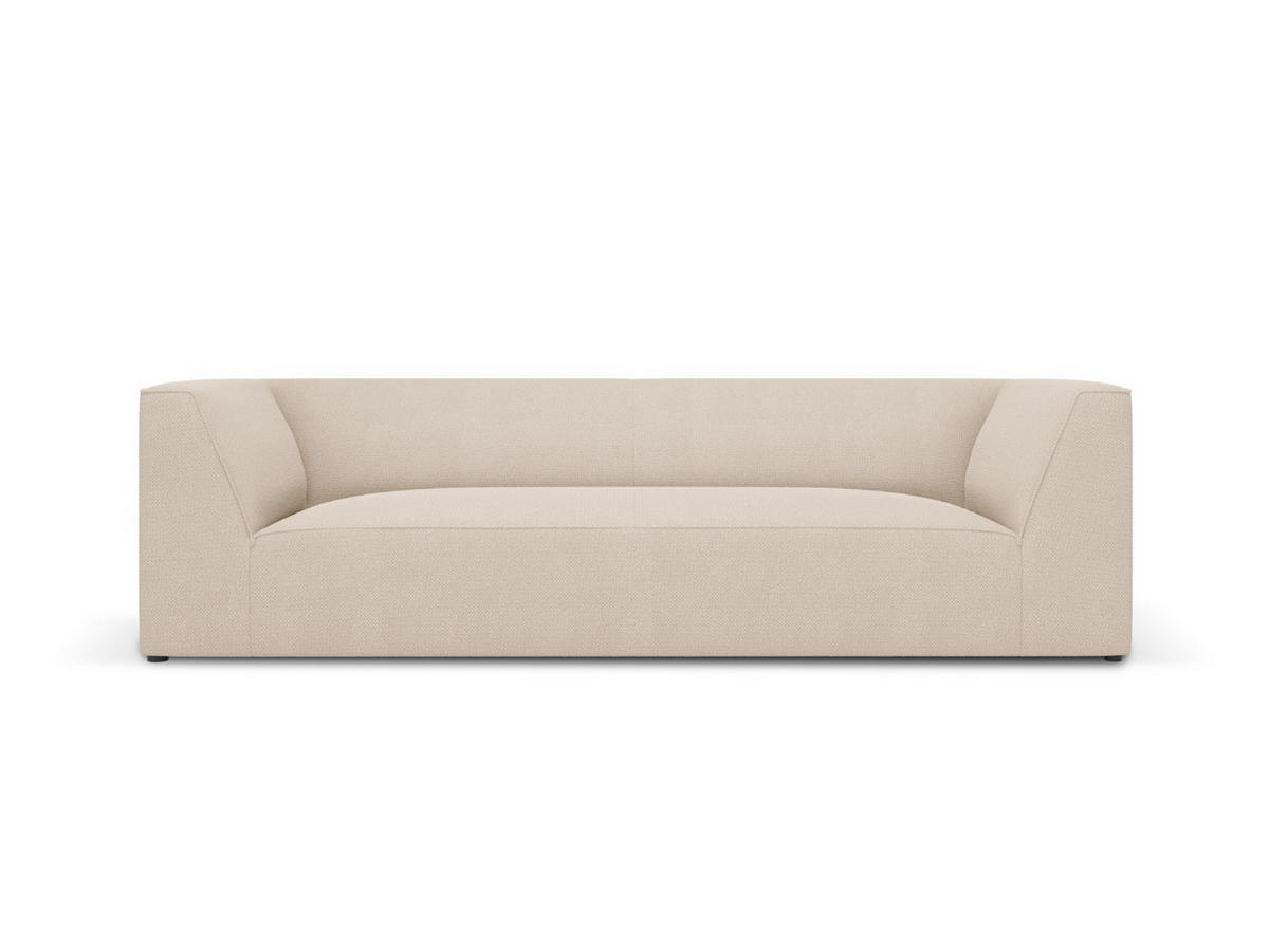 SOFA Ruby aus strukturiertem Stoff beige 3 Sitzplätze - Creme, Textil (93/69/232cm) - Micadoni