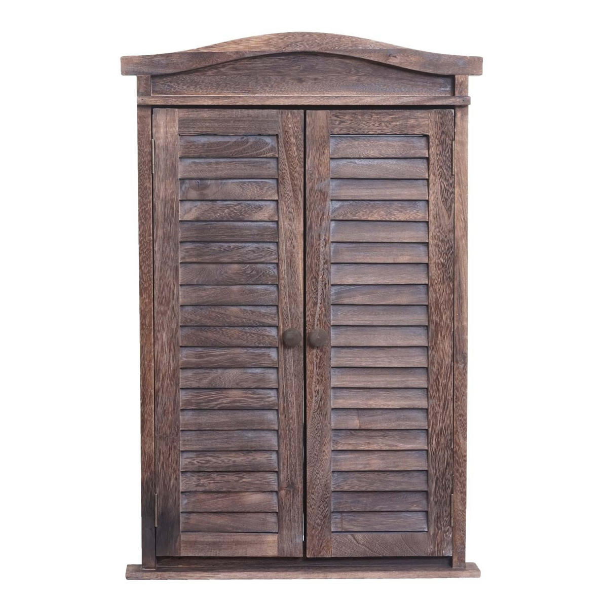 WANDSPIEGEL MIT FENSTERLÄDEN Dunkelbraun - Dunkelbraun, Holz (46/71/5cm) - MCW