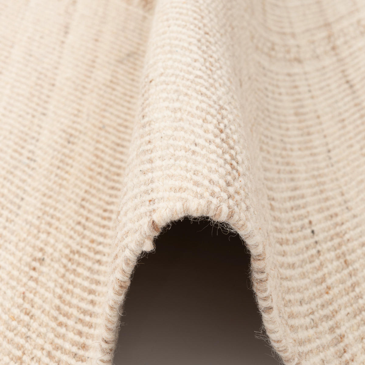 NATUR TEPPICH KELIM LÄUFER WOLLE LARA MELIERT - Naturfarben, Textil (70/130cm) - Pergamon