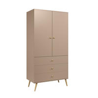 SCHRANK Macciato Mit Schubladen Und Kleiderstange Boho Stil - Beige, Holzwerkstoff (100/202/52cm) - Sepro Meble