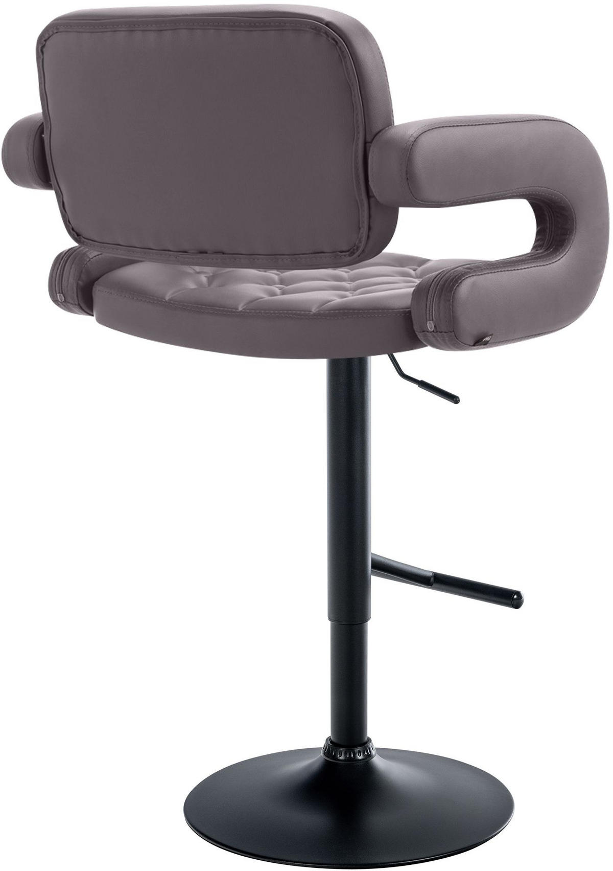 BARHOCKER Lederlook braun - Schwarz/Braun, Textil/Metall (62/103/55cm) - CLP