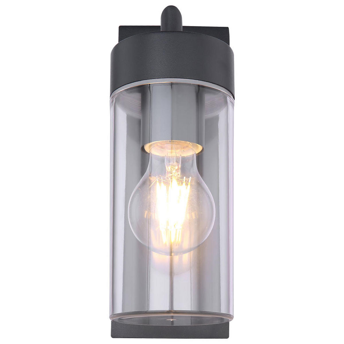 LED WANDLEUCHTE Aluminium Anthrazit - Anthrazit, Metall (13.8/8.9/25cm) - Globo Lighting