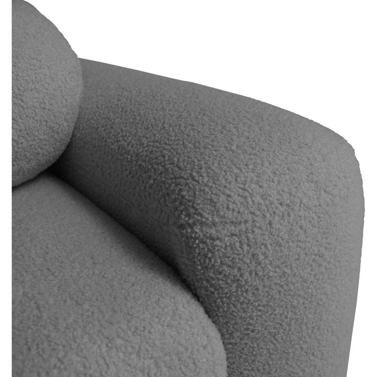 WOHNLANDSCHAFT Noel mit Schlaffunktion, Dunkelgrau, Bouclé-Stoff - Dunkelgrau, Holzwerkstoff (375/93/163cm) - Beautysofa