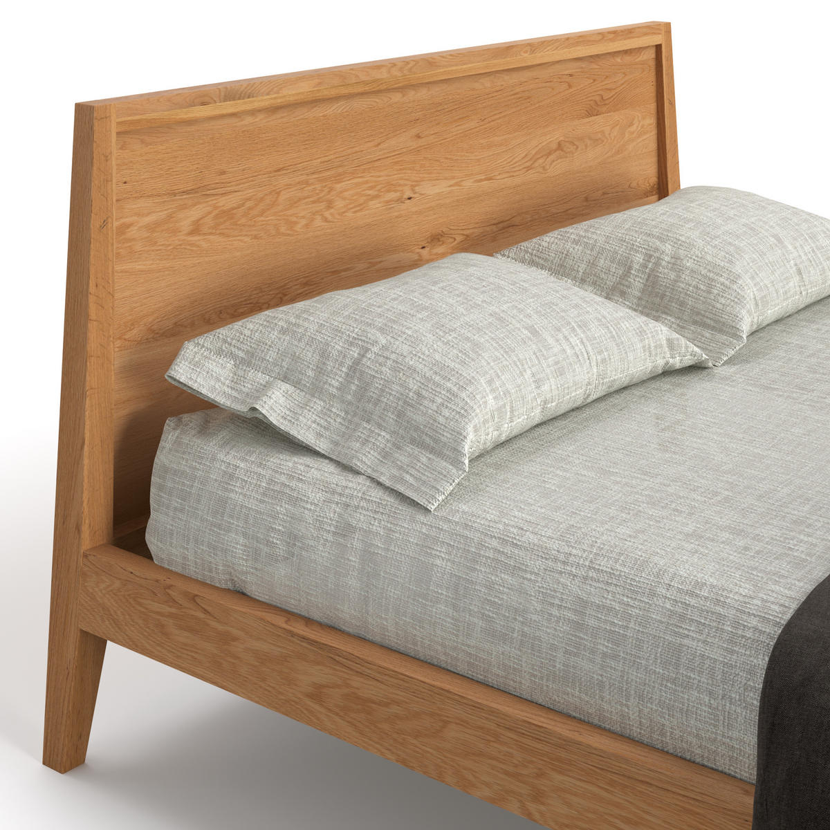 MASSIVHOLZBETT Sola aus Eiche 180x200 cm - Eichefarben/Braun, Holz (180/200cm) - Danzz