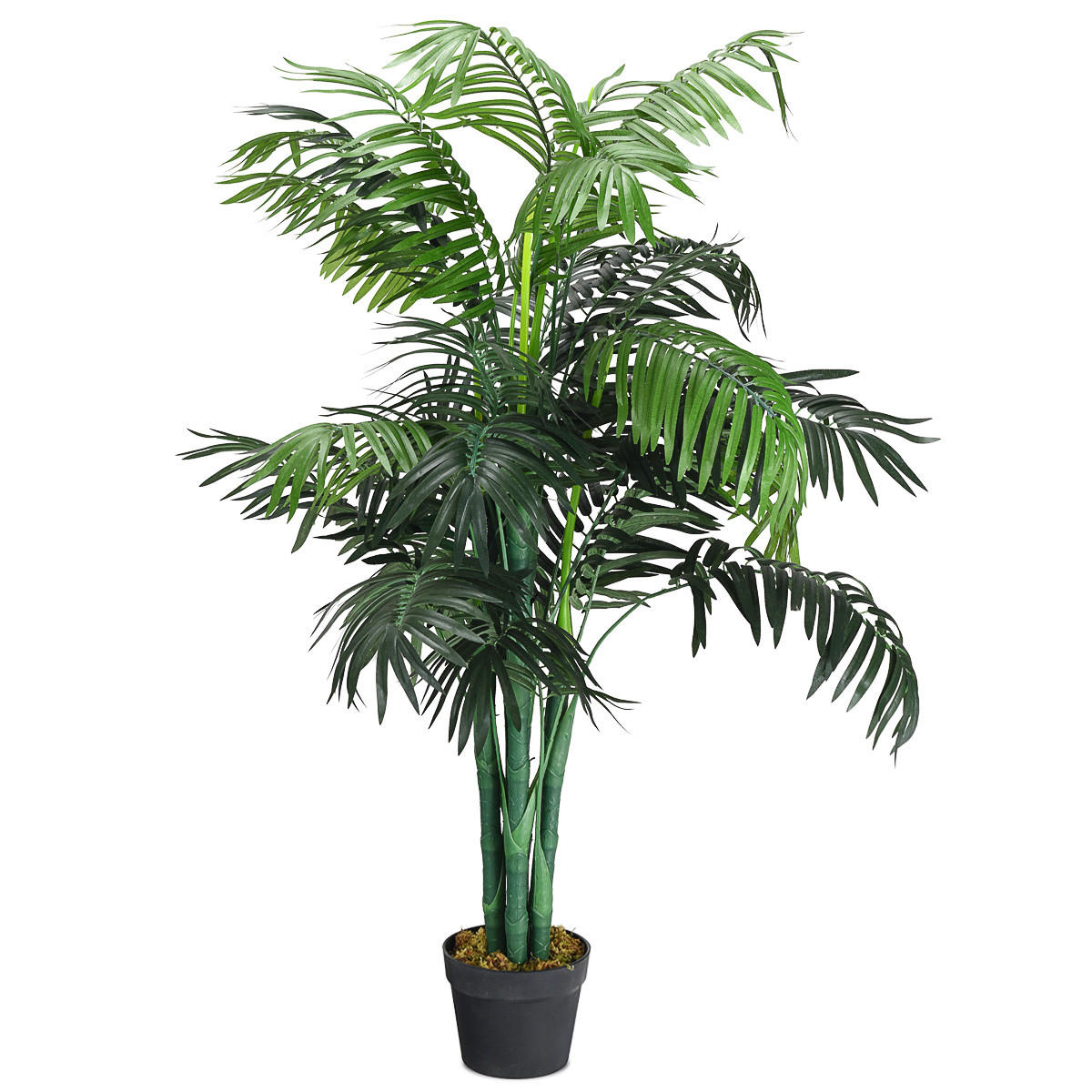 KUNSTPFLANZE Zimmerpalme Palme Grün - Grün, Kunststoff (110cm) - COSTWAY