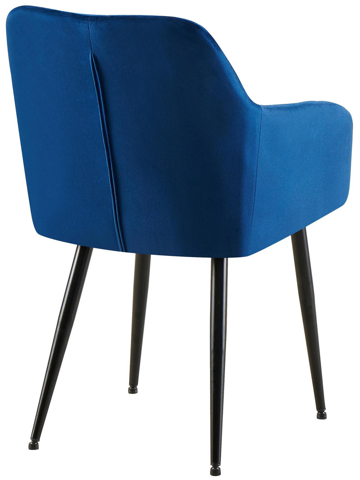 ARMLEHNENSTUHL Samt Dunkelblau - Dunkelblau, Textil (53/83/61cm) - CLP