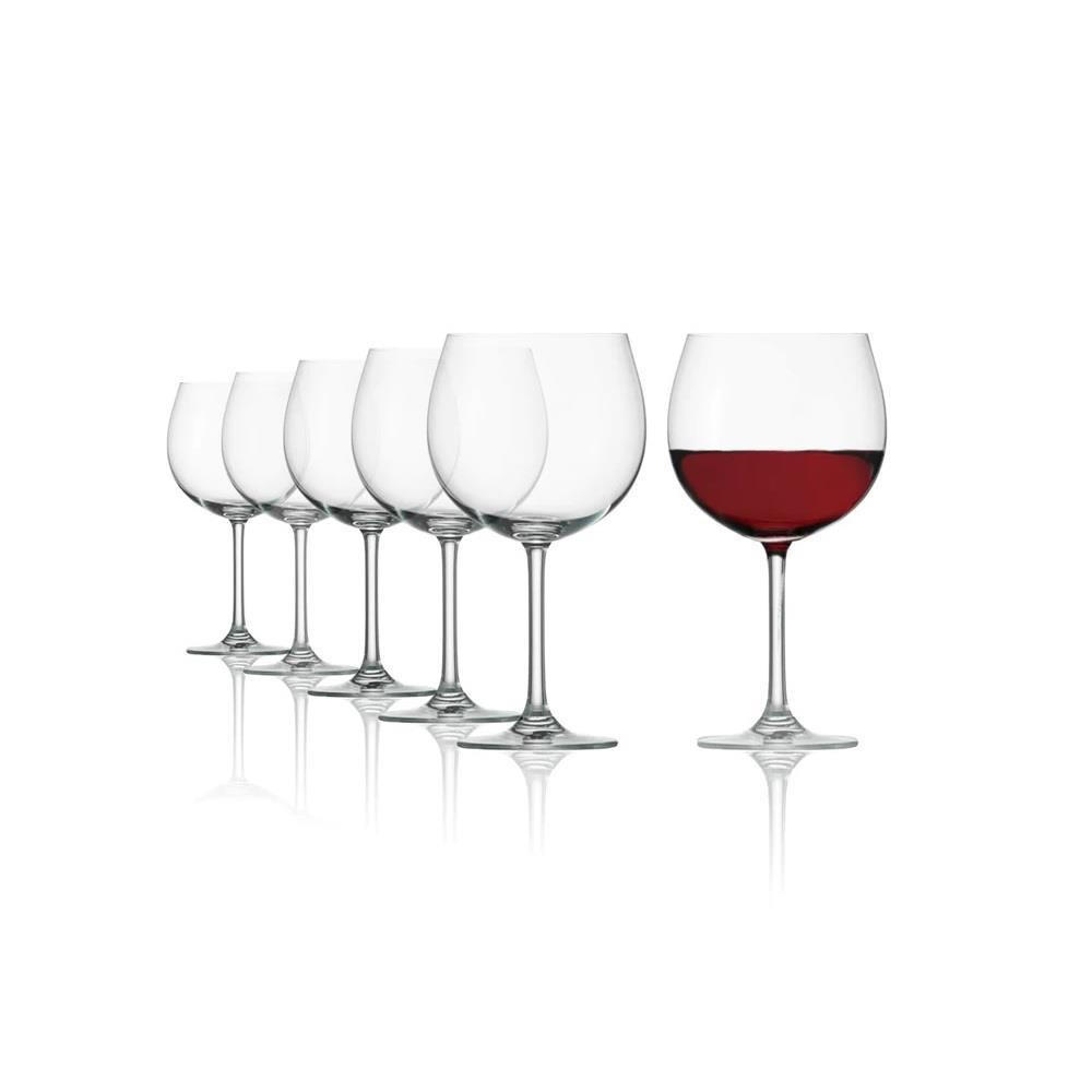WEINLAND Burgunderglas 650ml (6er Set) - Transparent, Glas (0.65L) - Stölzle