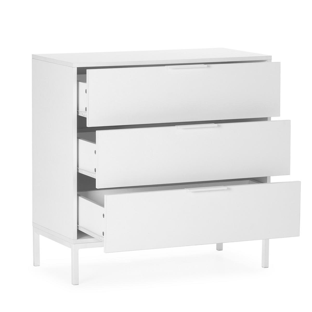 KOMMODE 80/80/40 Auri Weiß - Weiß, Holzwerkstoff (80/80/40cm) - VS Venta-stock