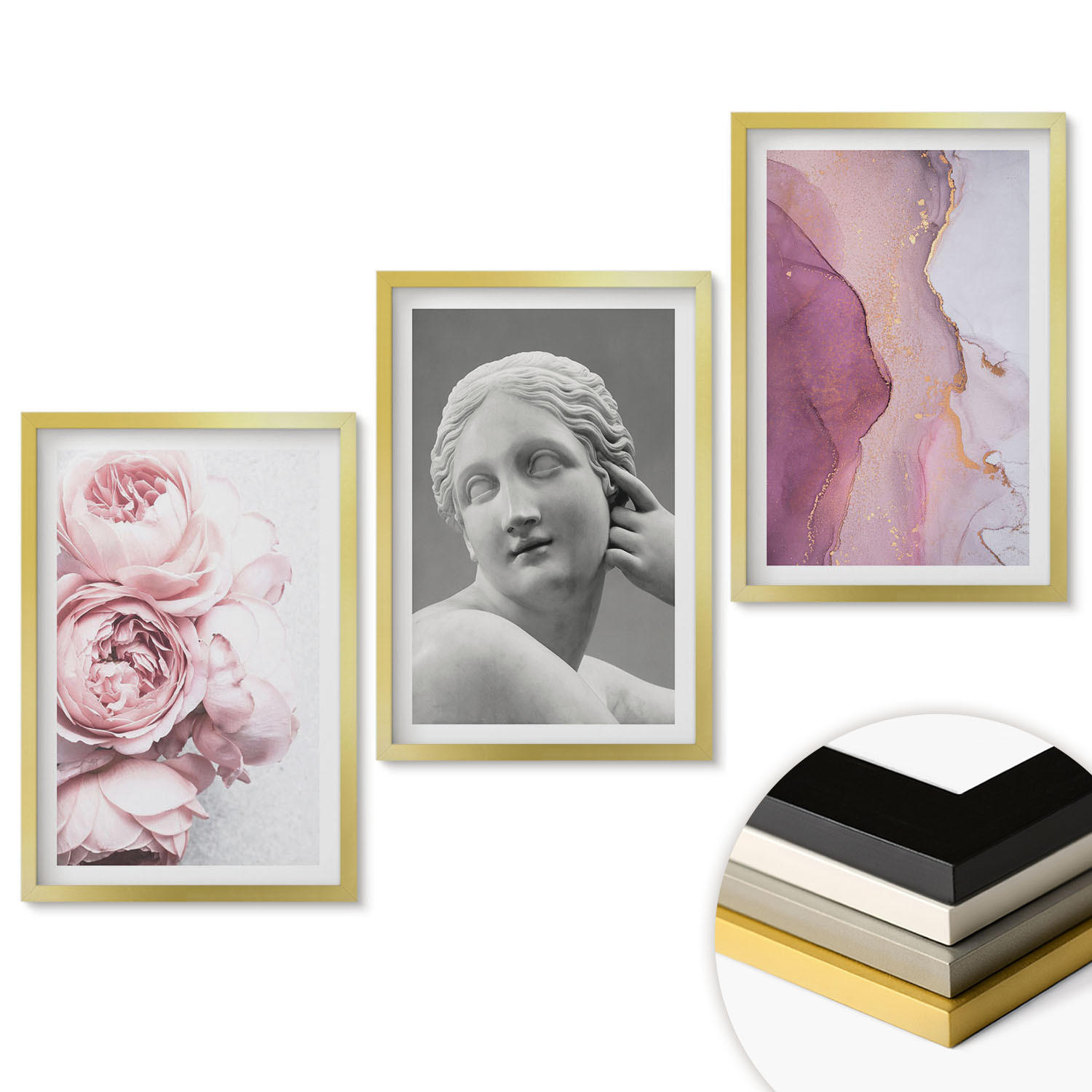 ArtPrintCave Wandbilder Gold 40x60 cm