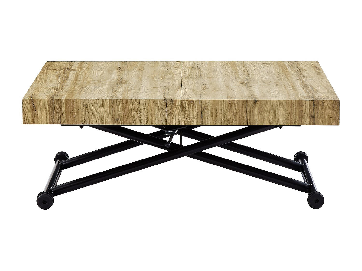 ESSTISCH - 4 Personen, 6 Personen - Holz, Platte - Schwarz, Naturfarben Hell - MORIALA - Schwarz/Naturfarben, Holz (90/220/75cm) - Vente-Unique