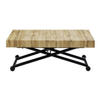 ESSTISCH - 4 Personen, 6 Personen - Holz, Platte - Schwarz, Naturfarben Hell - MORIALA - Schwarz/Naturfarben, Holz (90/220/75cm) - Vente-Unique